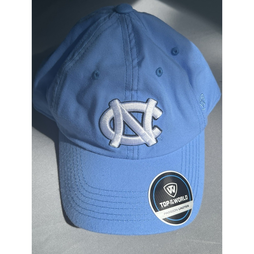 NWT Top Of The World NCAA North Carolina Tarheel Hat Adjustable One Size Blue